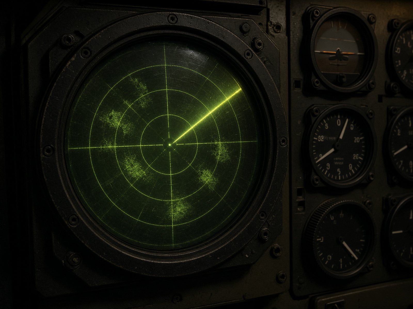 RWR polar and flight instruments